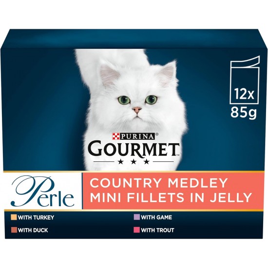 Gourmet Wet Cat Food Perle Country Medley, 96 Pouches, 96 x 85 g Gourmet Wet Cat Food Perle Country Medley, 96 Pouches, 96 x 85 g