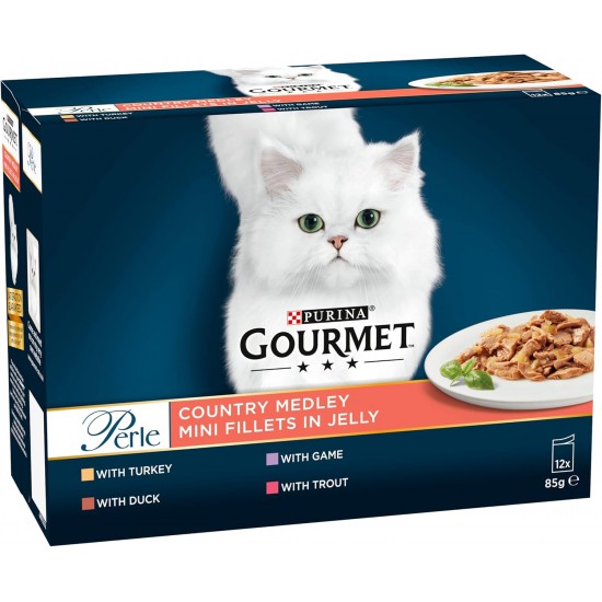 Gourmet Wet Cat Food Perle Country Medley, 96 Pouches, 96 x 85 g Gourmet Wet Cat Food Perle Country Medley, 96 Pouches, 96 x 85 g