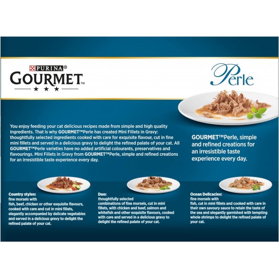 Gourmet Wet Cat Food Perle Country Medley, 96 Pouches, 96 x 85 g Gourmet Wet Cat Food Perle Country Medley, 96 Pouches, 96 x 85 g