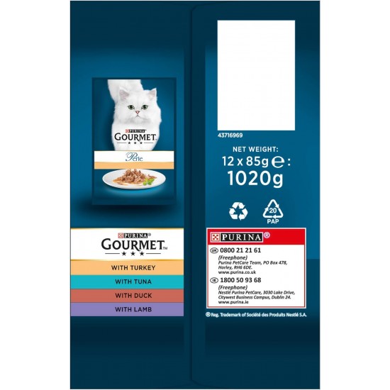 Gourmet Wet Cat Food Perle Country Medley, 96 Pouches, 96 x 85 g Gourmet Wet Cat Food Perle Country Medley, 96 Pouches, 96 x 85 g