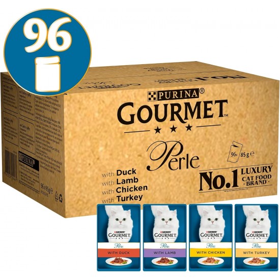 Gourmet Wet Cat Food Perle Country Medley, 96 Pouches, 96 x 85 g Gourmet Wet Cat Food Perle Country Medley, 96 Pouches, 96 x 85 g
