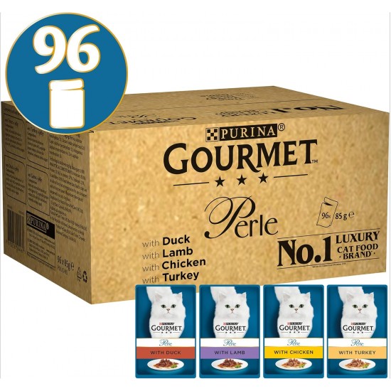 Gourmet Wet Cat Food Perle Country Medley, 96 Pouches, 96 x 85 g Gourmet Wet Cat Food Perle Country Medley, 96 Pouches, 96 x 85 g