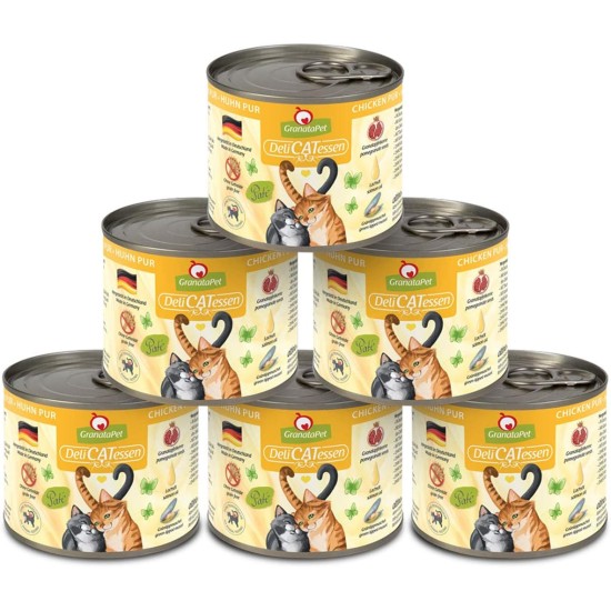 GranataPet DeliCatessen Turkey & Pheasant, Wet Food for Cats, Cat Feed for Gourmands, Grain-Free Feed & No Added Sugar, 6 x 85 g GranataPet DeliCatessen Turkey & Pheasant, Wet Food for Cats, Cat Feed for Gourmands, Grain-Free Feed & No Added Sugar, 6 x 85 g