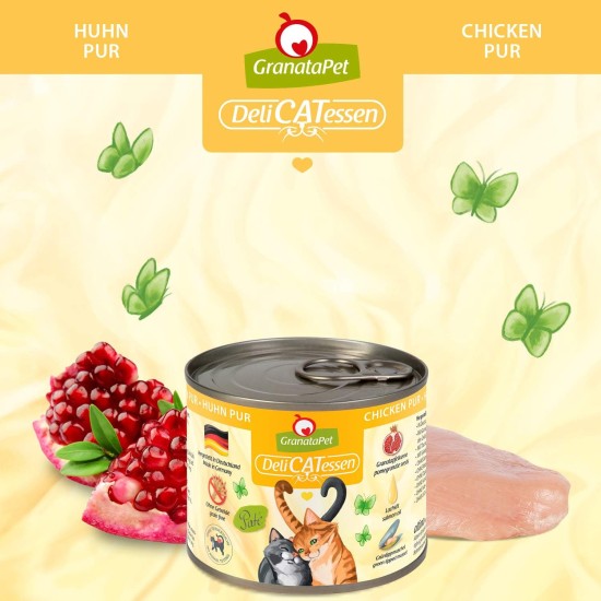 GranataPet DeliCatessen Turkey & Pheasant, Wet Food for Cats, Cat Feed for Gourmands, Grain-Free Feed & No Added Sugar, 6 x 85 g GranataPet DeliCatessen Turkey & Pheasant, Wet Food for Cats, Cat Feed for Gourmands, Grain-Free Feed & No Added Sugar, 6 x 85 g