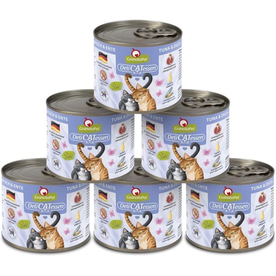 GranataPet DeliCatessen Turkey & Pheasant, Wet Food for Cats, Cat Feed for Gourmands, Grain-Free Feed & No Added Sugar, 6 x 85 g GranataPet DeliCatessen Turkey & Pheasant, Wet Food for Cats, Cat Feed for Gourmands, Grain-Free Feed & No Added Sugar, 6 x 85 g