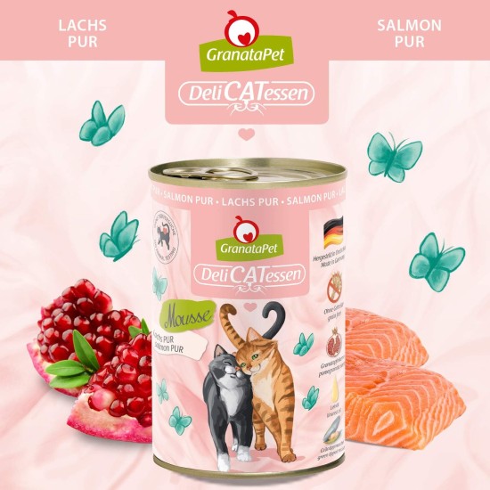GranataPet DeliCatessen Turkey & Pheasant, Wet Food for Cats, Cat Feed for Gourmands, Grain-Free Feed & No Added Sugar, 6 x 85 g GranataPet DeliCatessen Turkey & Pheasant, Wet Food for Cats, Cat Feed for Gourmands, Grain-Free Feed & No Added Sugar, 6 x 85 g