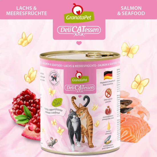 GranataPet DeliCatessen Turkey & Pheasant, Wet Food for Cats, Cat Feed for Gourmands, Grain-Free Feed & No Added Sugar, 6 x 85 g GranataPet DeliCatessen Turkey & Pheasant, Wet Food for Cats, Cat Feed for Gourmands, Grain-Free Feed & No Added Sugar, 6 x 85 g