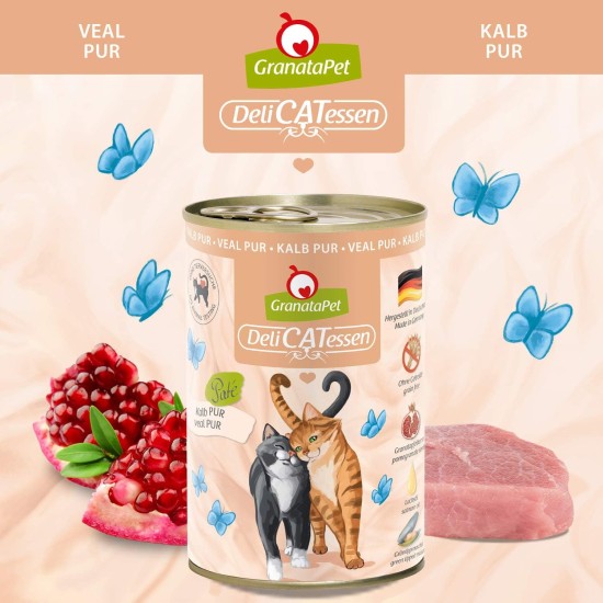 GranataPet DeliCatessen Turkey & Pheasant, Wet Food for Cats, Cat Feed for Gourmands, Grain-Free Feed & No Added Sugar, 6 x 85 g GranataPet DeliCatessen Turkey & Pheasant, Wet Food for Cats, Cat Feed for Gourmands, Grain-Free Feed & No Added Sugar, 6 x 85 g
