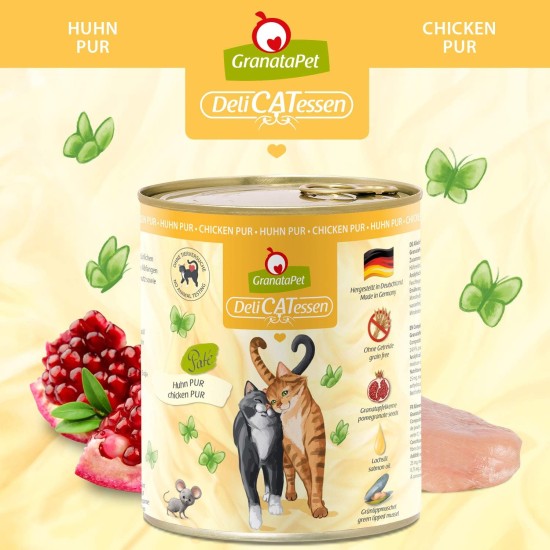 GranataPet DeliCatessen Turkey & Pheasant, Wet Food for Cats, Cat Feed for Gourmands, Grain-Free Feed & No Added Sugar, 6 x 85 g GranataPet DeliCatessen Turkey & Pheasant, Wet Food for Cats, Cat Feed for Gourmands, Grain-Free Feed & No Added Sugar, 6 x 85 g