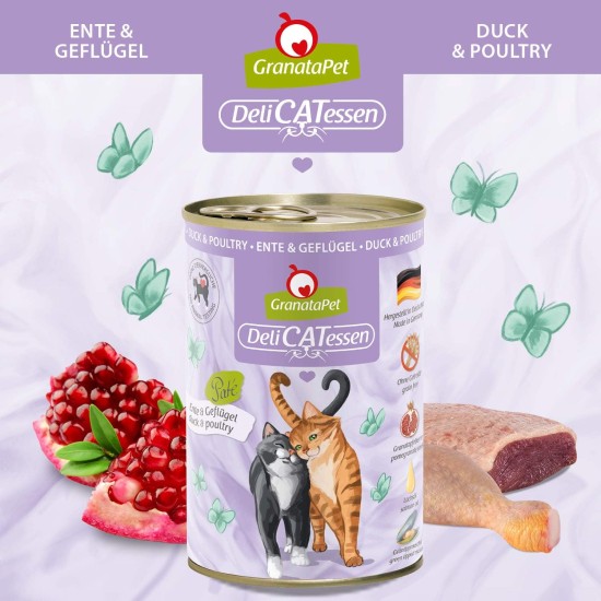 GranataPet DeliCatessen Turkey & Pheasant, Wet Food for Cats, Cat Feed for Gourmands, Grain-Free Feed & No Added Sugar, 6 x 85 g GranataPet DeliCatessen Turkey & Pheasant, Wet Food for Cats, Cat Feed for Gourmands, Grain-Free Feed & No Added Sugar, 6 x 85 g