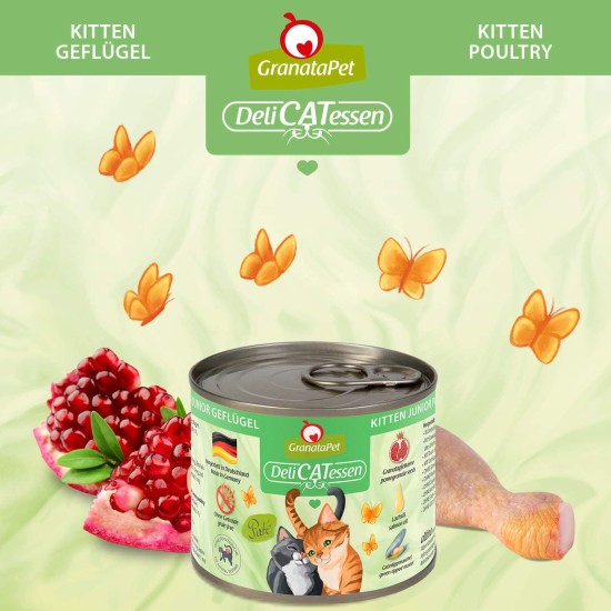 GranataPet DeliCatessen Turkey & Pheasant, Wet Food for Cats, Cat Feed for Gourmands, Grain-Free Feed & No Added Sugar, 6 x 85 g GranataPet DeliCatessen Turkey & Pheasant, Wet Food for Cats, Cat Feed for Gourmands, Grain-Free Feed & No Added Sugar, 6 x 85 g