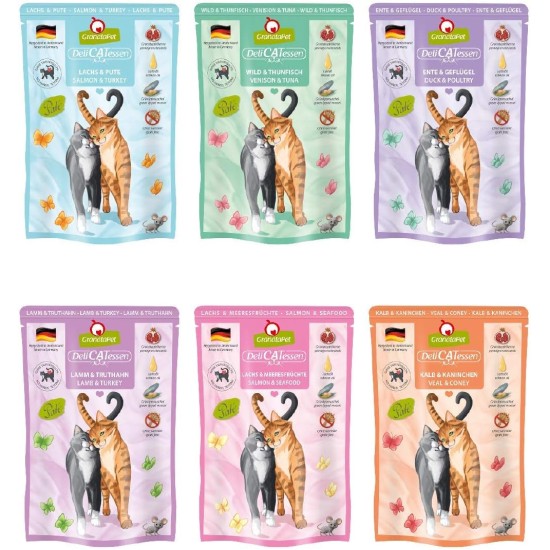 GranataPet DeliCatessen Turkey & Pheasant, Wet Food for Cats, Cat Feed for Gourmands, Grain-Free Feed & No Added Sugar, 6 x 85 g GranataPet DeliCatessen Turkey & Pheasant, Wet Food for Cats, Cat Feed for Gourmands, Grain-Free Feed & No Added Sugar, 6 x 85 g