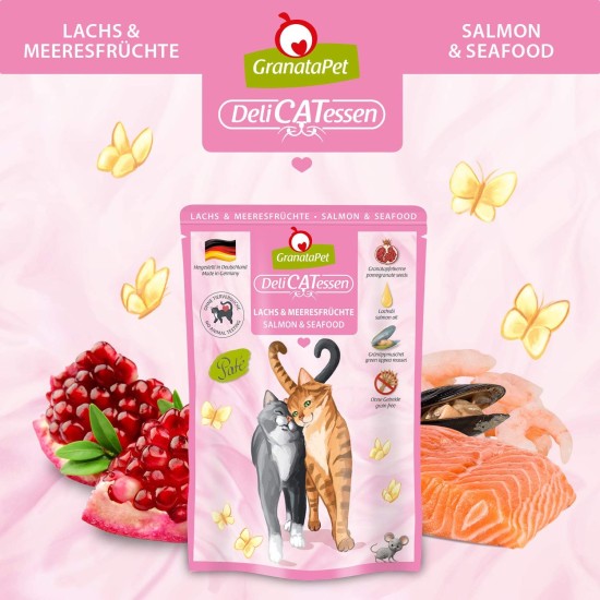 GranataPet DeliCatessen Turkey & Pheasant, Wet Food for Cats, Cat Feed for Gourmands, Grain-Free Feed & No Added Sugar, 6 x 85 g GranataPet DeliCatessen Turkey & Pheasant, Wet Food for Cats, Cat Feed for Gourmands, Grain-Free Feed & No Added Sugar, 6 x 85 g