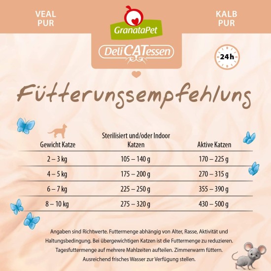 GranataPet DeliCatessen Turkey & Pheasant, Wet Food for Cats, Cat Feed for Gourmands, Grain-Free Feed & No Added Sugar, 6 x 85 g GranataPet DeliCatessen Turkey & Pheasant, Wet Food for Cats, Cat Feed for Gourmands, Grain-Free Feed & No Added Sugar, 6 x 85 g
