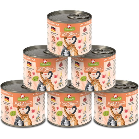 GranataPet DeliCatessen Turkey & Pheasant, Wet Food for Cats, Cat Feed for Gourmands, Grain-Free Feed & No Added Sugar, 6 x 85 g GranataPet DeliCatessen Turkey & Pheasant, Wet Food for Cats, Cat Feed for Gourmands, Grain-Free Feed & No Added Sugar, 6 x 85 g