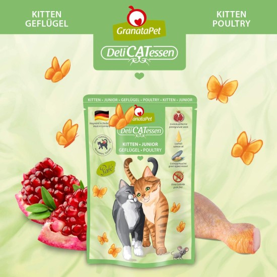GranataPet DeliCatessen Turkey & Pheasant, Wet Food for Cats, Cat Feed for Gourmands, Grain-Free Feed & No Added Sugar, 6 x 85 g GranataPet DeliCatessen Turkey & Pheasant, Wet Food for Cats, Cat Feed for Gourmands, Grain-Free Feed & No Added Sugar, 6 x 85 g