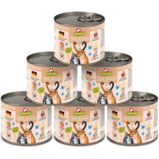 GranataPet DeliCatessen Turkey & Pheasant, Wet Food for Cats, Cat Feed for Gourmands, Grain-Free Feed & No Added Sugar, 6 x 85 g GranataPet DeliCatessen Turkey & Pheasant, Wet Food for Cats, Cat Feed for Gourmands, Grain-Free Feed & No Added Sugar, 6 x 85 g