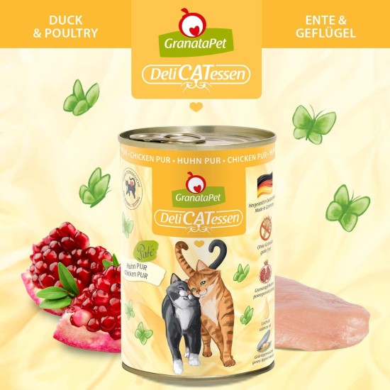 GranataPet DeliCatessen Turkey & Pheasant, Wet Food for Cats, Cat Feed for Gourmands, Grain-Free Feed & No Added Sugar, 6 x 85 g GranataPet DeliCatessen Turkey & Pheasant, Wet Food for Cats, Cat Feed for Gourmands, Grain-Free Feed & No Added Sugar, 6 x 85 g