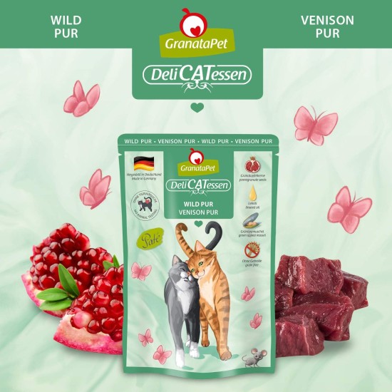 GranataPet Delicatessen Chicken PUR, Wet Food for Cats, Grain-Free Feed & No Added Sugar, Cat Food with High Meat Content and High-Quality Oils, 6 x 400 g, 198387 GranataPet Delicatessen Chicken PUR, Wet Food for Cats, Grain-Free Feed & No Added Sugar, Cat Food with High Meat Content and High-Quality Oils, 6 x 400 g, 198387