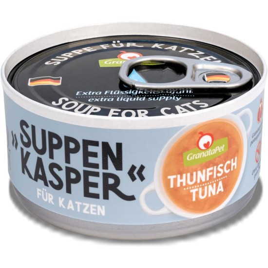 GranataPet Suppenkasper Multipack 6 Varieties, 12 x 70 g, Snacks for Cats, Treats for Extra Hydration, Soup Against Small Hunger, Cat Food without Grains and No Added Sugar GranataPet Suppenkasper Multipack 6 Varieties, 12 x 70 g, Snacks for Cats, Treats for Extra Hydration, Soup Against Small Hunger, Cat Food without Grains and No Added Sugar