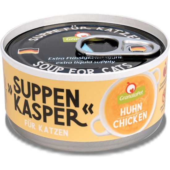 GranataPet Suppenkasper Multipack 6 Varieties, 12 x 70 g, Snacks for Cats, Treats for Extra Hydration, Soup Against Small Hunger, Cat Food without Grains and No Added Sugar GranataPet Suppenkasper Multipack 6 Varieties, 12 x 70 g, Snacks for Cats, Treats for Extra Hydration, Soup Against Small Hunger, Cat Food without Grains and No Added Sugar