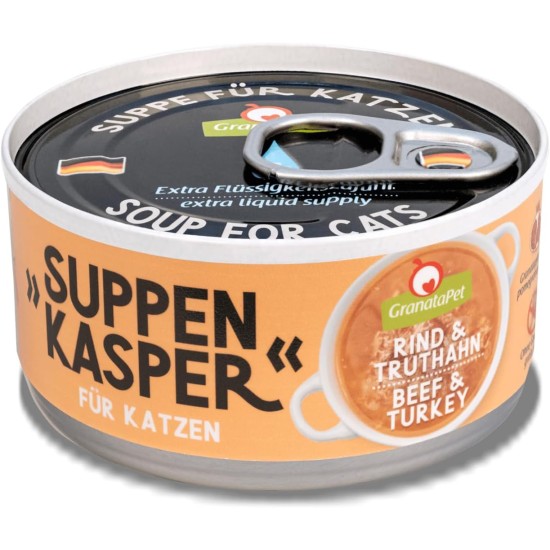 GranataPet Suppenkasper Multipack 6 Varieties, 12 x 70 g, Snacks for Cats, Treats for Extra Hydration, Soup Against Small Hunger, Cat Food without Grains and No Added Sugar GranataPet Suppenkasper Multipack 6 Varieties, 12 x 70 g, Snacks for Cats, Treats for Extra Hydration, Soup Against Small Hunger, Cat Food without Grains and No Added Sugar