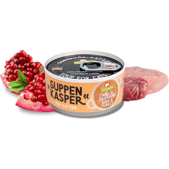 GranataPet Suppenkasper Multipack 6 Varieties, 12 x 70 g, Snacks for Cats, Treats for Extra Hydration, Soup Against Small Hunger, Cat Food without Grains and No Added Sugar GranataPet Suppenkasper Multipack 6 Varieties, 12 x 70 g, Snacks for Cats, Treats for Extra Hydration, Soup Against Small Hunger, Cat Food without Grains and No Added Sugar