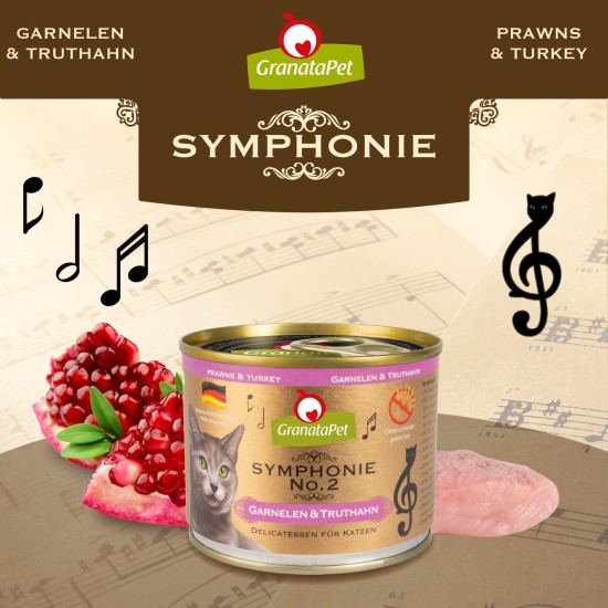 GranataPet Symphony No. 5 Chicken PUR, 6 x 200 g, Cat Food without Grains and Added Sugar, Fillet in Natural Jelly, Delicate Wet Food for Cats GranataPet Symphony No. 5 Chicken PUR, 6 x 200 g, Cat Food without Grains and Added Sugar, Fillet in Natural Jelly, Delicate Wet Food for Cats