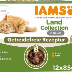 IAMS Advanced Nutrition Wet Food Grain Free Country Collection in Sauce for Cats from 1 Year Old 1.02 kg IAMS Advanced Nutrition Wet Food Grain Free Country Collection in Sauce for Cats from 1 Year Old 1.02 kg