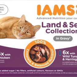 IAMS Delights Senior Wet Cat Food, Multipack with Chicken and Fish in Sauce, High-Quality Wet Food for Older Cats from 7 Years, 12 x 85 g IAMS Delights Senior Wet Cat Food, Multipack with Chicken and Fish in Sauce, High-Quality Wet Food for Older Cats from 7 Years, 12 x 85 g