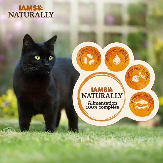 IAMS Naturally Wet Cat Food in Sauce, High-Quality Wet Food with Fish / Meat for Adult or Senior Cats, Various Sizes (4 x 85 g / 12 x 85 g) IAMS Naturally Wet Cat Food in Sauce, High-Quality Wet Food with Fish / Meat for Adult or Senior Cats, Various Sizes (4 x 85 g / 12 x 85 g)