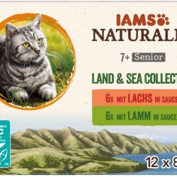IAMS Naturally Wet Cat Food in Sauce, High-Quality Wet Food with Fish / Meat for Adult or Senior Cats, Various Sizes (4 x 85 g / 12 x 85 g) IAMS Naturally Wet Cat Food in Sauce, High-Quality Wet Food with Fish / Meat for Adult or Senior Cats, Various Sizes (4 x 85 g / 12 x 85 g)