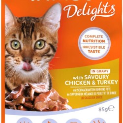 Iams Adult Delights Adult Chicken & Turkey, Wet Food for Cats, Sampler, Single Bag (85 g) Iams Adult Delights Adult Chicken & Turkey, Wet Food for Cats, Sampler, Single Bag (85 g)