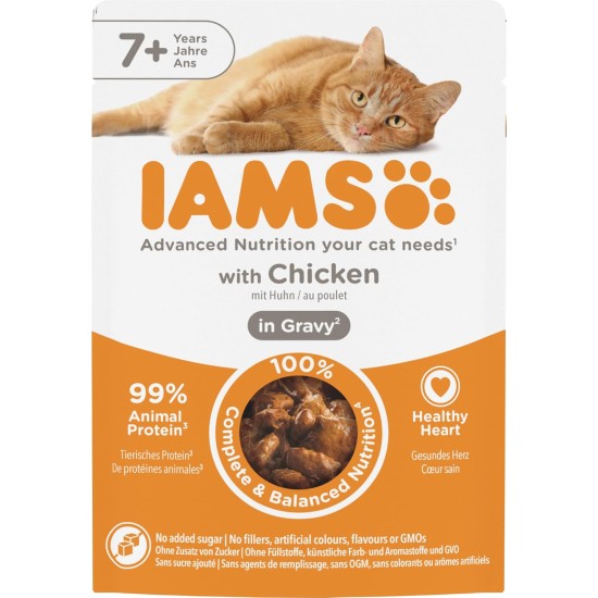Iams Cat Delights, Senior Chick Gravy, 85 g Iams Cat Delights, Senior Chick Gravy, 85 g