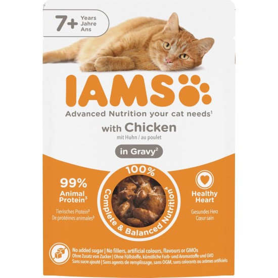 Iams Cat Delights, Senior Chick Gravy, 85 g Iams Cat Delights, Senior Chick Gravy, 85 g