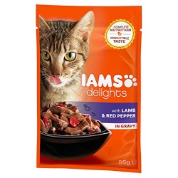Iams Delights Adult With Lamb and Red Pepper In Gravy, 85 g Iams Delights Adult With Lamb and Red Pepper In Gravy, 85 g