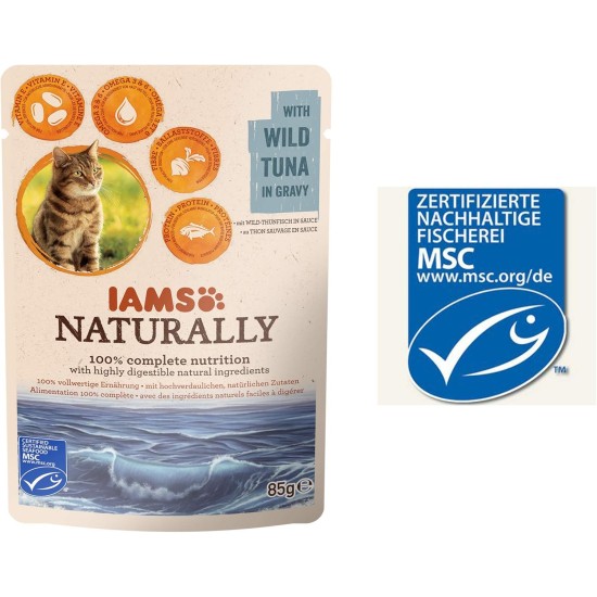 Iams Naturally Adult Cats Wet Tuna Food Iams Naturally Adult Cats Wet Tuna Food