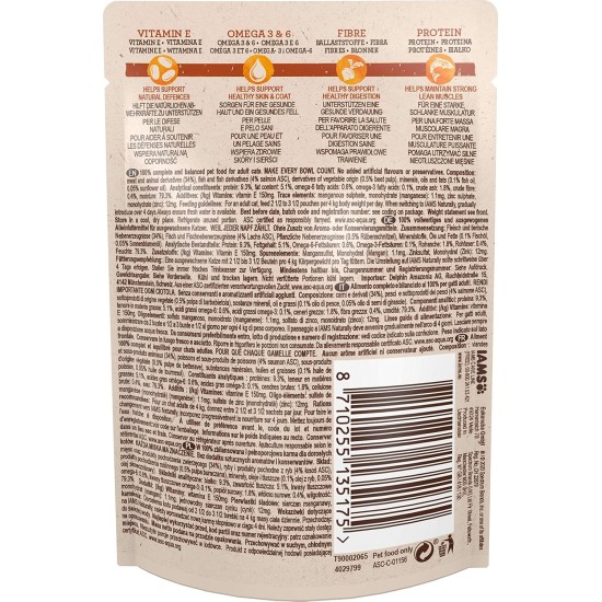 Iams Naturally Adult Cats Wet Tuna Food Iams Naturally Adult Cats Wet Tuna Food