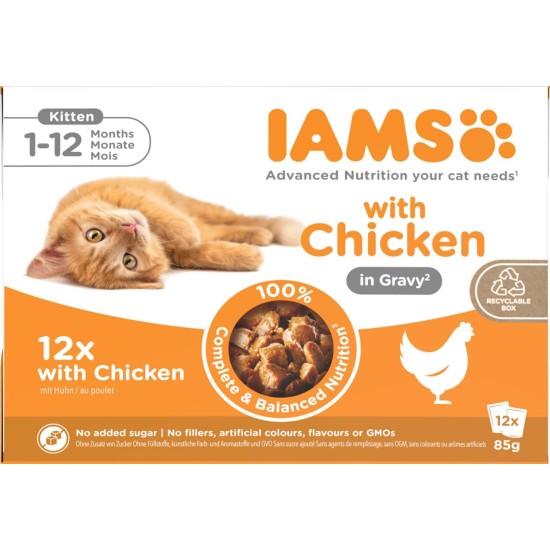 Iams Wet Cat Food Delights Gravy, 12 x 85 g Iams Wet Cat Food Delights Gravy, 12 x 85 g