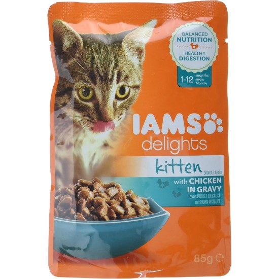 Iams Wet Cat Food Delights Gravy, 12 x 85 g Iams Wet Cat Food Delights Gravy, 12 x 85 g