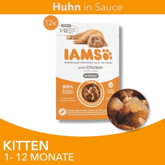 Iams Wet Cat Food Delights Gravy, 12 x 85 g Iams Wet Cat Food Delights Gravy, 12 x 85 g