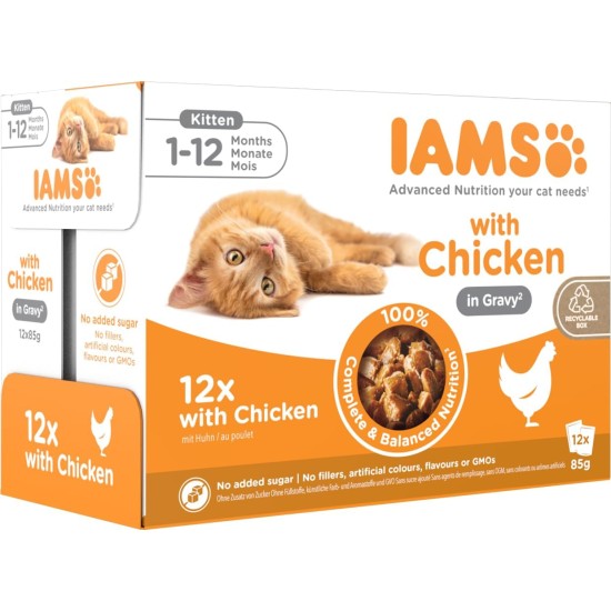 Iams Wet Cat Food Delights Gravy, 12 x 85 g Iams Wet Cat Food Delights Gravy, 12 x 85 g
