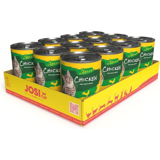 JosiCat Chicken in Jelly (12 x 400 g) | Adult | Premium Wet Food for Adult Cats | Chicken in Jelly | Vitamin D3 & E | Grain-Free | Powered by Josera | Wet Cat Food | Pack of 12 JosiCat Chicken in Jelly (12 x 400 g) | Adult | Premium Wet Food for Adult Cats | Chicken in Jelly | Vitamin D3 & E | Grain-Free | Powered by Josera | Wet Cat Food | Pack of 12