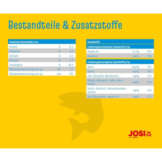 JosiCat Paté with Beef (32 x 100 g) | Adult | Premium Wet Food for Adult Cats | Pate with Beef | Vitamin D3 & E | Grain-Free | Powered by Josera | Wet Cat Food | Pack of 32 JosiCat Paté with Beef (32 x 100 g) | Adult | Premium Wet Food for Adult Cats | Pate with Beef | Vitamin D3 & E | Grain-Free | Powered by Josera | Wet Cat Food | Pack of 32