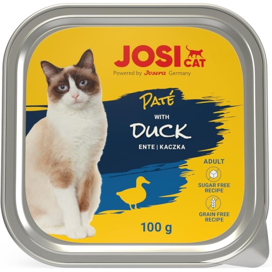 JosiCat Paté with Beef (32 x 100 g) | Adult | Premium Wet Food for Adult Cats | Pate with Beef | Vitamin D3 & E | Grain-Free | Powered by Josera | Wet Cat Food | Pack of 32 JosiCat Paté with Beef (32 x 100 g) | Adult | Premium Wet Food for Adult Cats | Pate with Beef | Vitamin D3 & E | Grain-Free | Powered by Josera | Wet Cat Food | Pack of 32