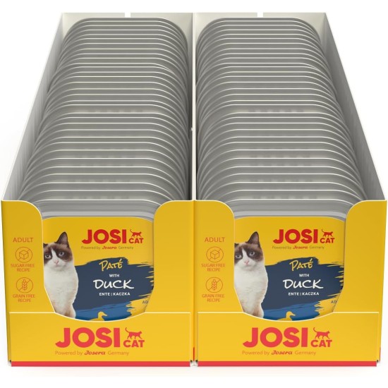 JosiCat Paté with Beef (32 x 100 g) | Adult | Premium Wet Food for Adult Cats | Pate with Beef | Vitamin D3 & E | Grain-Free | Powered by Josera | Wet Cat Food | Pack of 32 JosiCat Paté with Beef (32 x 100 g) | Adult | Premium Wet Food for Adult Cats | Pate with Beef | Vitamin D3 & E | Grain-Free | Powered by Josera | Wet Cat Food | Pack of 32