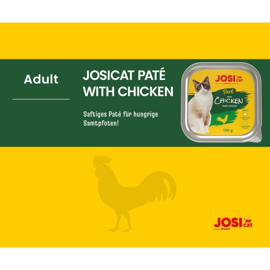 JosiCat Paté with Beef (32 x 100 g) | Adult | Premium Wet Food for Adult Cats | Pate with Beef | Vitamin D3 & E | Grain-Free | Powered by Josera | Wet Cat Food | Pack of 32 JosiCat Paté with Beef (32 x 100 g) | Adult | Premium Wet Food for Adult Cats | Pate with Beef | Vitamin D3 & E | Grain-Free | Powered by Josera | Wet Cat Food | Pack of 32