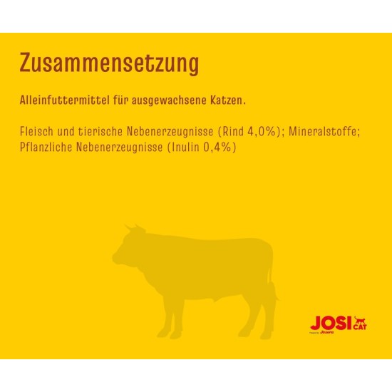 JosiCat Paté with Beef (32 x 100 g) | Adult | Premium Wet Food for Adult Cats | Pate with Beef | Vitamin D3 & E | Grain-Free | Powered by Josera | Wet Cat Food | Pack of 32 JosiCat Paté with Beef (32 x 100 g) | Adult | Premium Wet Food for Adult Cats | Pate with Beef | Vitamin D3 & E | Grain-Free | Powered by Josera | Wet Cat Food | Pack of 32