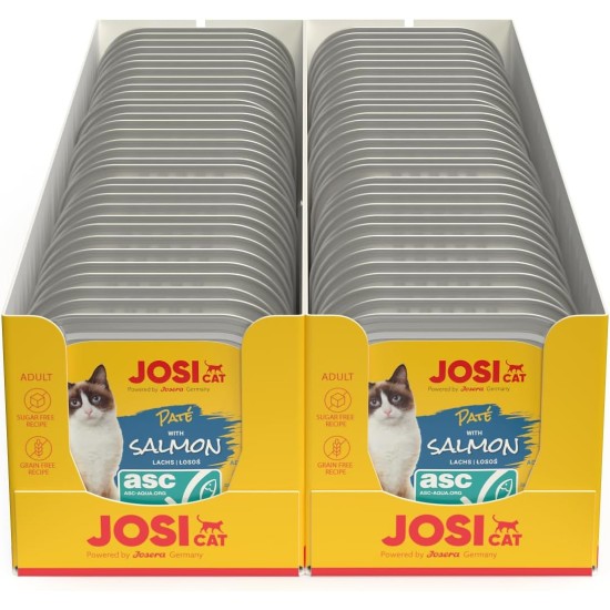 JosiCat Paté with Beef (32 x 100 g) | Adult | Premium Wet Food for Adult Cats | Pate with Beef | Vitamin D3 & E | Grain-Free | Powered by Josera | Wet Cat Food | Pack of 32 JosiCat Paté with Beef (32 x 100 g) | Adult | Premium Wet Food for Adult Cats | Pate with Beef | Vitamin D3 & E | Grain-Free | Powered by Josera | Wet Cat Food | Pack of 32