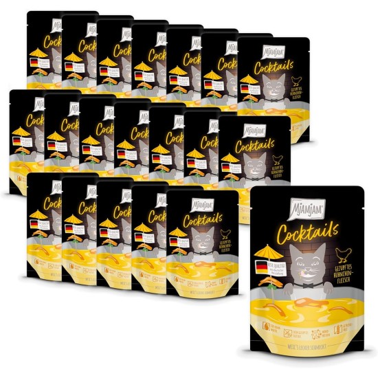 MjAMjAM - Delicious drink for cats - cocktails - plucked chicken meat, pack of 20 (20 x 40), grain-free MjAMjAM - Delicious drink for cats - cocktails - plucked chicken meat, pack of 20 (20 x 40), grain-free